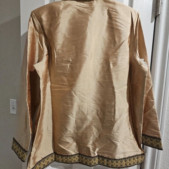 Vintage Silk Lore Beige Blouse Set - Picture 5 of 12